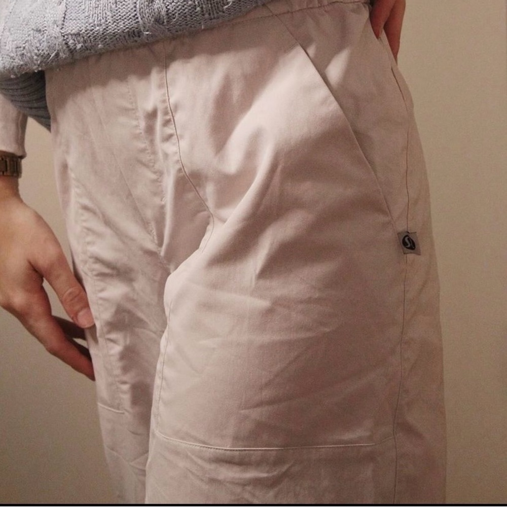 Lululemon Wide Leg High Waisted Beige Pants